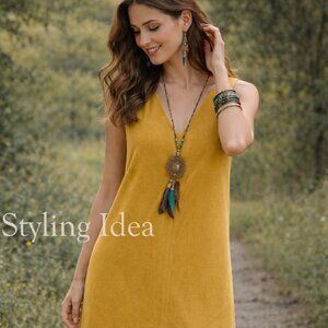 Pink Martini dress or tunic, faux suede, ultra soft, two front pockets